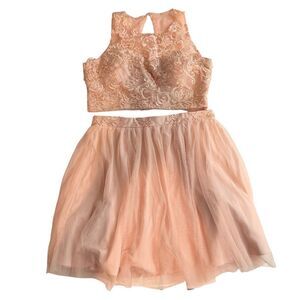 As You Wish Peach 2 Piece Dress Size 13